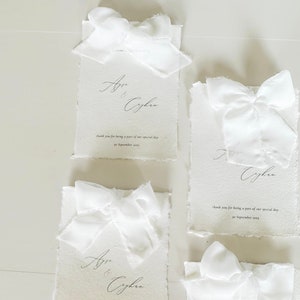 Handgemachte Tischkarten zur Hochzeit | Tischkarten zur Hochzeit