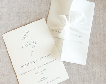 Wedding cards with dried flower | Wedding invitations | Hochzeitseinladung