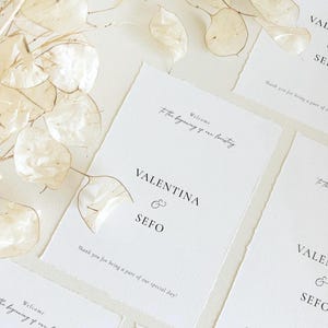 Tischkarte zur Hochzeit | Tischkarten | Dankeskarte
