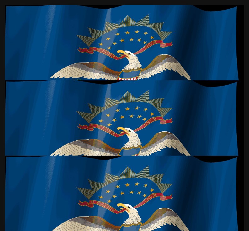 North Dakota Flag Stream Deck Screensaver, Animated Waving Flag GIF, Elgato MK2 XL Plus, Instant Digital Download image 4