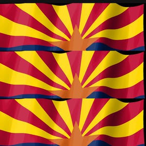 Skärmsläckare för Arizonas flagga, animerad GIF med viftande flagga, Elgato MK2 XL Plus, omedelbar digital nedladdning bild 4