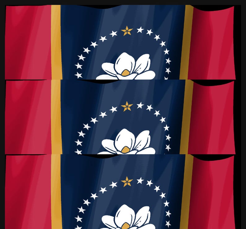 Mississippi Flag Stream Deck Screensaver, Animated Waving Flag GIF, Elgato MK2 XL Plus, Instant Digital Download image 4
