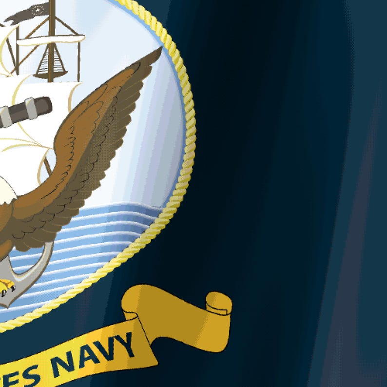 US Navy Flag Stream Deck Screensaver, Animated Waving Flag GIF, Elgato MK2 XL Plus, Instant Digital Download image 3