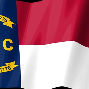 Skärmsläckare för North Carolina Flag Stream Deck, animerad GIF med viftande flagga, Elgato MK2 XL Plus, omedelbar digital nedladdning bild 2