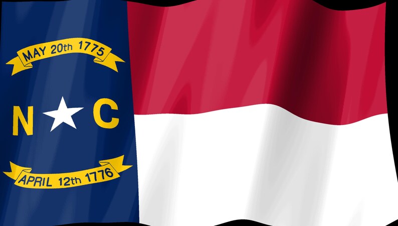 Skärmsläckare för North Carolina Flag Stream Deck, animerad GIF med viftande flagga, Elgato MK2 XL Plus, omedelbar digital nedladdning bild 2
