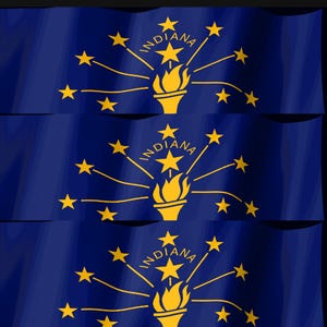 Indiana-Flagge als Stream-Deck-Bildschirmschoner, animierte wehende Flagge (GIF), Elgato MK2 XL Plus, sofortiger digitaler Download Bild 4