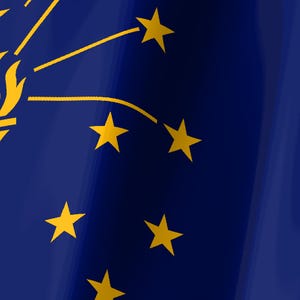 Indiana-Flagge als Stream-Deck-Bildschirmschoner, animierte wehende Flagge (GIF), Elgato MK2 XL Plus, sofortiger digitaler Download Bild 3