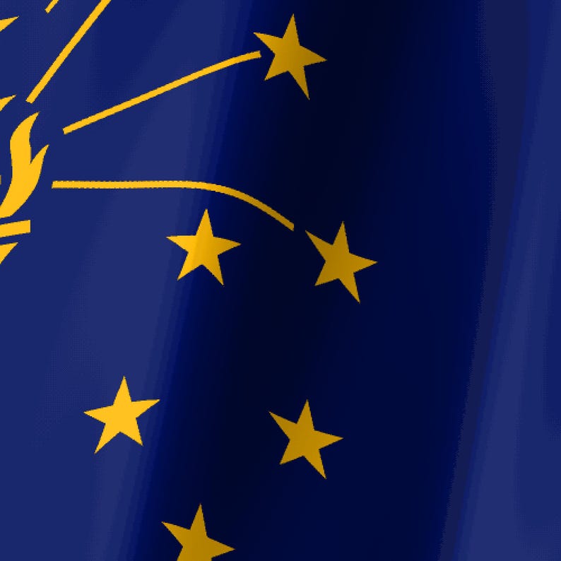 Indiana-Flagge als Stream-Deck-Bildschirmschoner, animierte wehende Flagge (GIF), Elgato MK2 XL Plus, sofortiger digitaler Download Bild 3