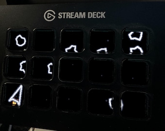 Vector Asteroids Stream Deck Screensaver, Animated Retro Arcade GIF, Elgato MK2 XL Plus