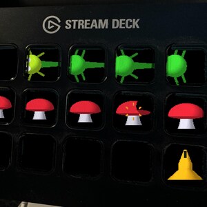 Skärmsläckare för Bug Blaster Stream Deck, animerad retro arkad-GIF, Elgato MK2 XL Plus bild 1