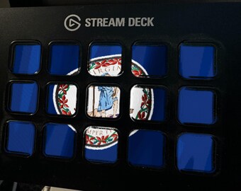 Virginia Flag Stream Deck Screensaver, Animated Waving Flag GIF, Elgato MK2 XL Plus, Instant Digital Download