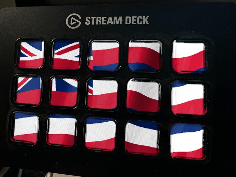 Protector de pantalla Stream Deck con la bandera de Hawái, GIF animado de bandera ondeando, Elgato MK2 XL Plus, descarga digital instantánea. imagen 1
