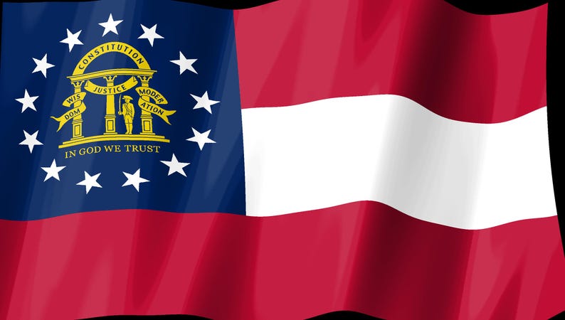 Georgia-Flagge als Stream-Deck-Bildschirmschoner, animierte wehende Flagge (GIF), Elgato MK2 XL Plus, sofortiger digitaler Download Bild 2