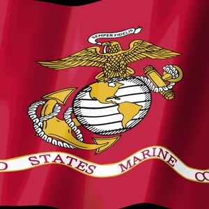 Marine Corps Flag Stream Deck Screensaver, Animated Waving Flag GIF, Elgato MK2 XL Plus, Instant Digital Download image 2