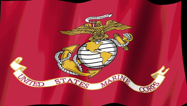 Marine Corps Flag Stream Deck Screensaver, Animated Waving Flag GIF, Elgato MK2 XL Plus, Instant Digital Download image 2