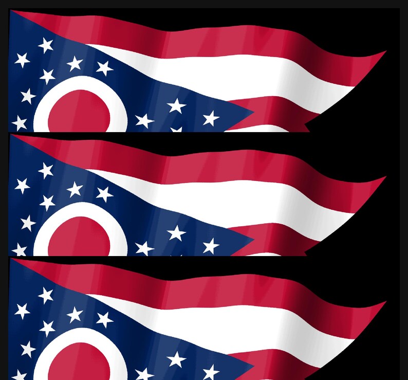 Ohio-Flagge als Stream Deck-Bildschirmschoner, animierte wehende Flagge (GIF), Elgato MK2 XL Plus, sofortiger digitaler Download Bild 4