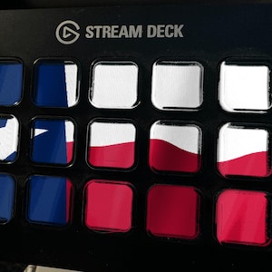 Texas Flag Stream Deck Screensaver, Animated Waving Flag GIF, Elgato MK2 XL Plus, Instant Digital Download image 1