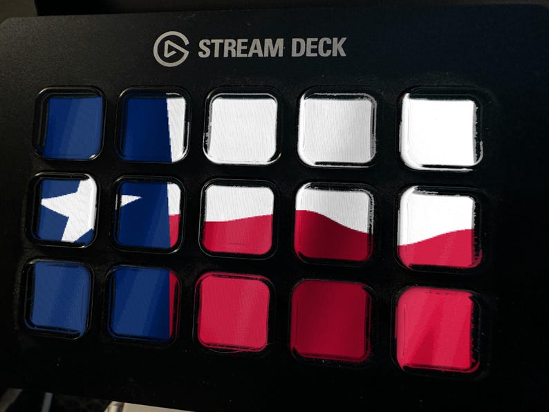 Texas Flag Stream Deck Screensaver, Animated Waving Flag GIF, Elgato MK2 XL Plus, Instant Digital Download image 1