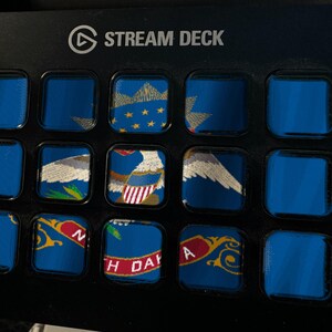 North Dakota Flag Stream Deck Screensaver, Animated Waving Flag GIF, Elgato MK2 XL Plus, Instant Digital Download image 1