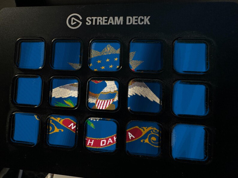 North Dakota Flag Stream Deck Screensaver, Animated Waving Flag GIF, Elgato MK2 XL Plus, Instant Digital Download image 1