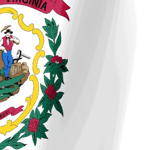 Wygaszacz ekranu z flagą Wirginii Zachodniej, animowany GIF z powiewającą flagą, Elgato MK2 XL Plus, natychmiastowe pobranie cyfrowe zdjęcie 3