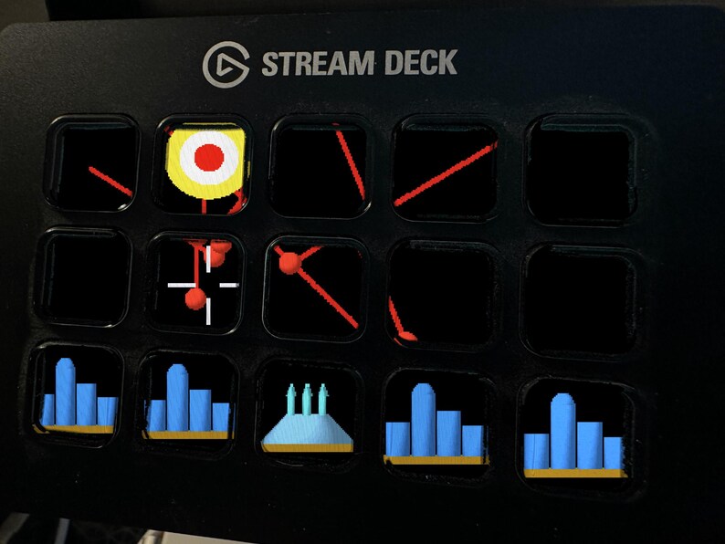 Skärmsläckare för Missile Defense Stream Deck, Animerad Retro Arcade GIF, Elgato MK2 XL Plus bild 1