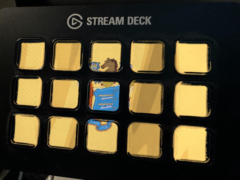 Skärmsläckare för New Jersey-flaggan, animerad GIF med viftande flagga, Elgato MK2 XL Plus, omedelbar digital nedladdning bild 1