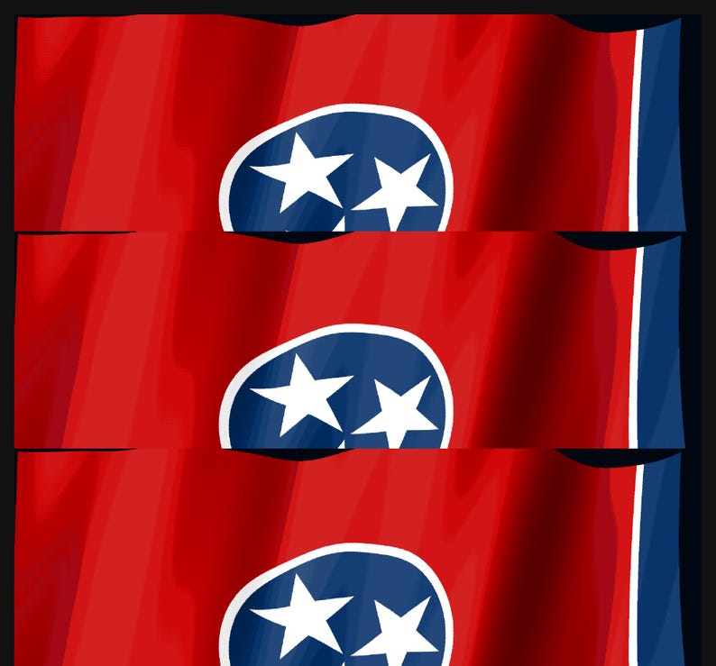 Tennessee-Flagge als Stream-Deck-Bildschirmschoner, animierte wehende Flagge (GIF), Elgato MK2 XL Plus, sofortiger digitaler Download Bild 4