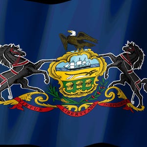Pennsylvania Flag Stream Deck Screensaver, Animated Waving Flag GIF, Elgato MK2 XL Plus, Instant Digital Download image 2