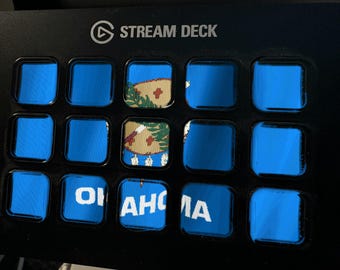 Oklahoma Flag Stream Deck Screensaver, Animated Waving Flag GIF, Elgato MK2 XL Plus, Instant Digital Download