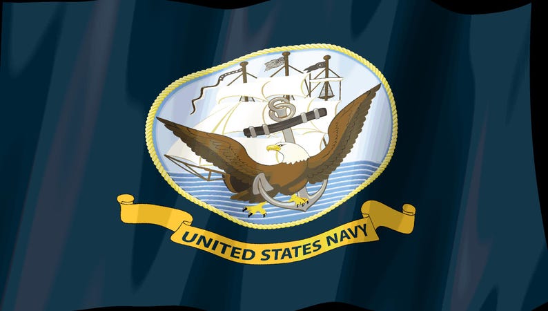 US Navy Flag Stream Deck Screensaver, Animated Waving Flag GIF, Elgato MK2 XL Plus, Instant Digital Download image 2