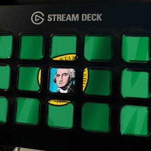 Skärmsläckare med Washington Flag Stream Deck, animerad GIF med viftande flagga, Elgato MK2 XL Plus, omedelbar digital nedladdning bild 1