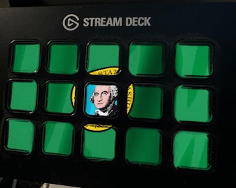 Washington Flag Stream Deck Screensaver, Animated Waving Flag GIF, Elgato MK2 XL Plus, Instant Digital Download