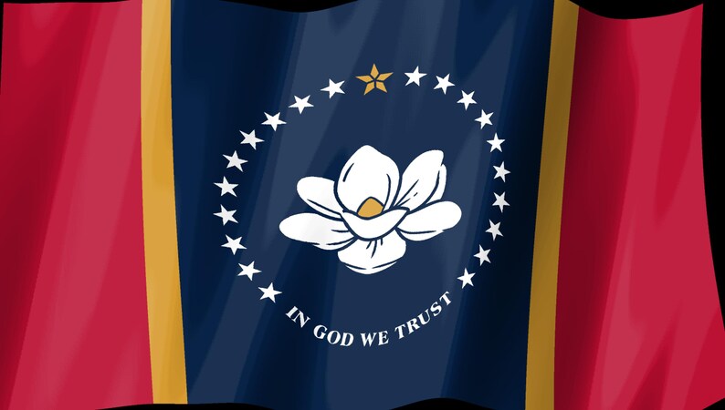 Mississippi Flag Stream Deck Screensaver, Animated Waving Flag GIF, Elgato MK2 XL Plus, Instant Digital Download image 2