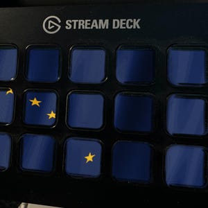 Alaska-Flagge als Stream-Deck-Bildschirmschoner, animierte wehende Flagge (GIF), Elgato MK2 XL Plus, sofortiger digitaler Download Bild 1