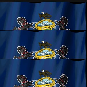 Pennsylvania Flag Stream Deck Screensaver, Animated Waving Flag GIF, Elgato MK2 XL Plus, Instant Digital Download image 4