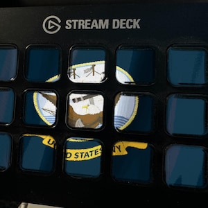 US Navy Flag Stream Deck Screensaver, Animated Waving Flag GIF, Elgato MK2 XL Plus, Instant Digital Download image 1