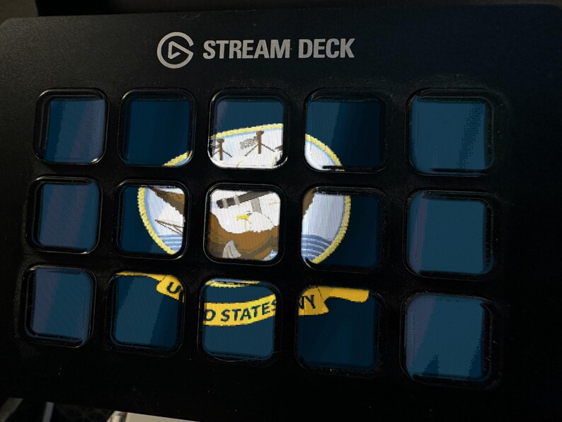 US Navy Flag Stream Deck Screensaver, Animated Waving Flag GIF, Elgato MK2 XL Plus, Instant Digital Download image 1