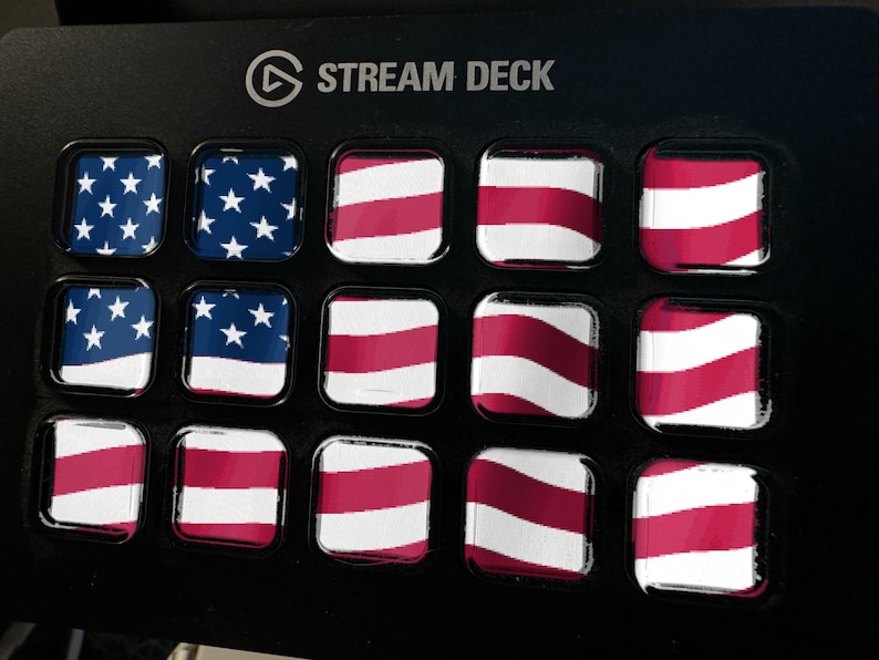 State Flag Pack Stream Deck Screensaver, All 50 States Plus USA, Animated Waving Flag GIFs, Elgato MK2 XL Plus imagem 1