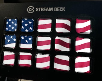 USA Flag Stream Deck Screensaver, Animated Waving Flag GIF, Elgato MK2 XL Plus, Instant Digital Download