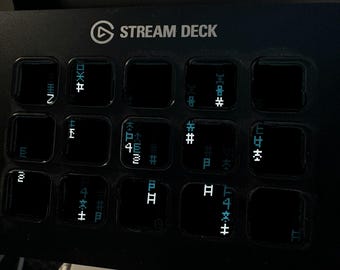 Ice Rain Stream Deck Screensaver, Animated Cyan Falling Code GIF, Elgato MK2 XL Plus