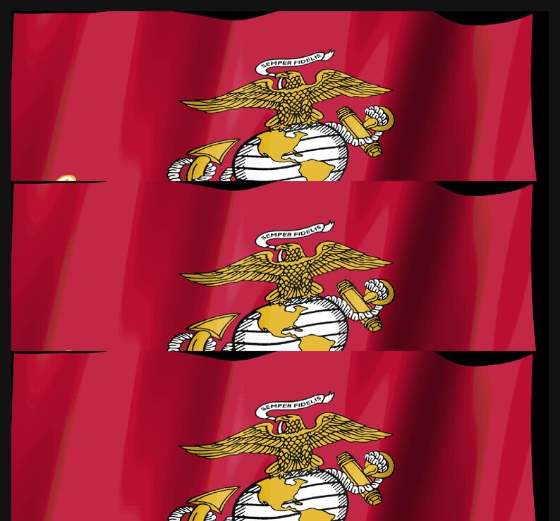 Marine Corps Flag Stream Deck Screensaver, Animated Waving Flag GIF, Elgato MK2 XL Plus, Instant Digital Download image 4