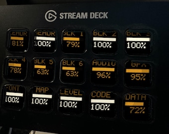 Wygaszacz ekranu Tape Load Stream Deck, animowany pasek ładowania w stylu retro z bursztynem w formacie GIF, Elgato MK2 XL Plus