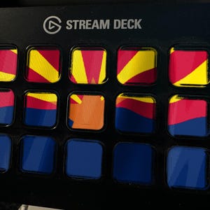 Skärmsläckare för Arizonas flagga, animerad GIF med viftande flagga, Elgato MK2 XL Plus, omedelbar digital nedladdning bild 1