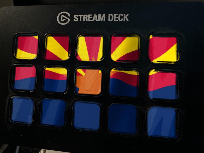 Skärmsläckare för Arizonas flagga, animerad GIF med viftande flagga, Elgato MK2 XL Plus, omedelbar digital nedladdning bild 1