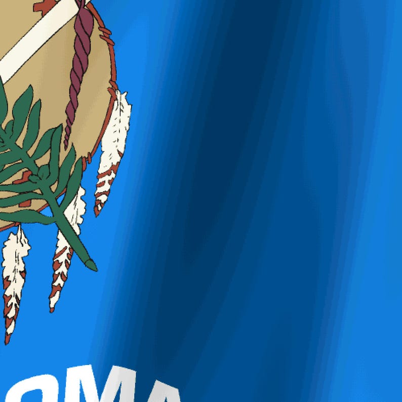 Oklahoma Flag Stream Deck Screensaver, Animated Waving Flag GIF, Elgato MK2 XL Plus, Instant Digital Download image 3