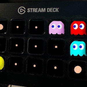 Skärmsläckare för Maze Chase Stream Deck, animerad retro arkad-GIF, Elgato MK2 XL Plus bild 1