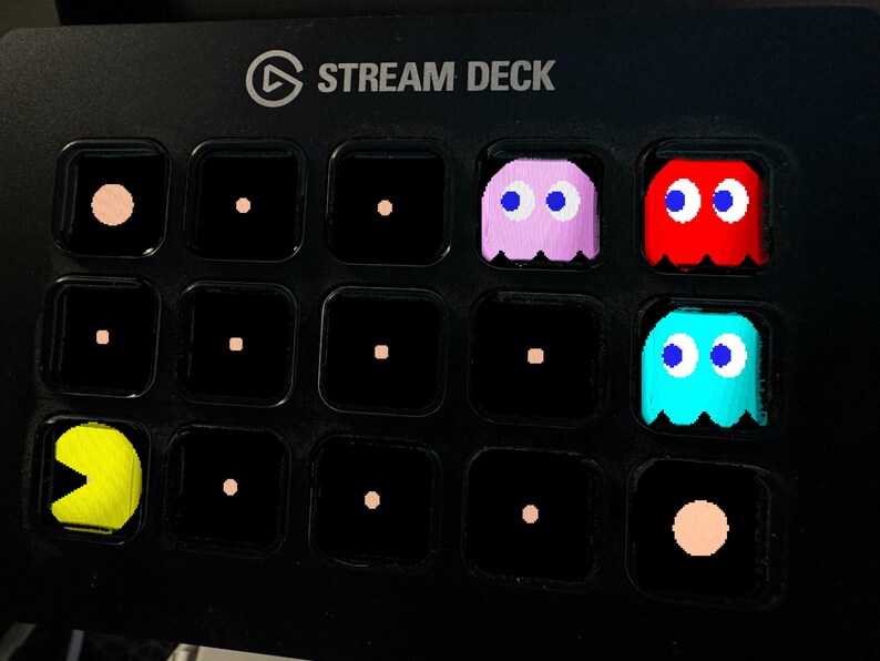 Skärmsläckare för Maze Chase Stream Deck, animerad retro arkad-GIF, Elgato MK2 XL Plus bild 1