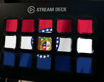 Missouri Flag Stream Deck Screensaver, Animated Waving Flag GIF, Elgato MK2 XL Plus, Instant Digital Download