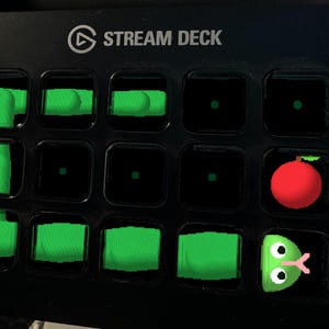 Snake Game Stream Deck Screensaver, geanimeerde retro arcade GIF, Elgato MK2 XL Plus afbeelding 1